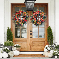 Autumn Farmhouse Pumpkin Wreath