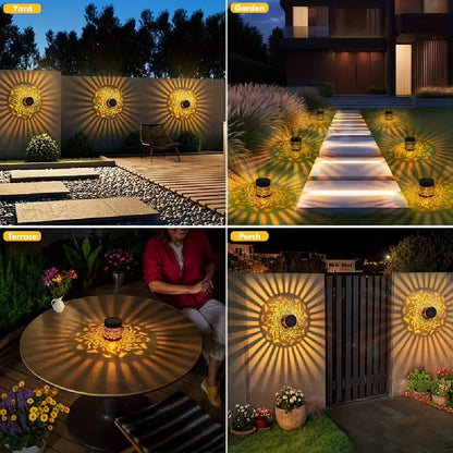 Solar Mandala Garden Wall Light