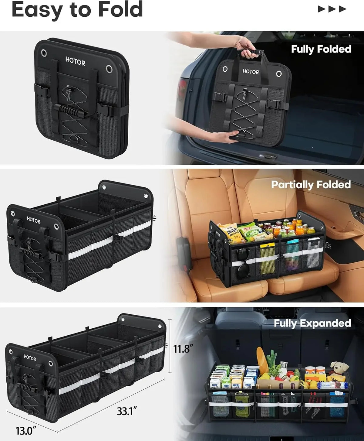 RoadPro Trunk Organizer Storage Bag