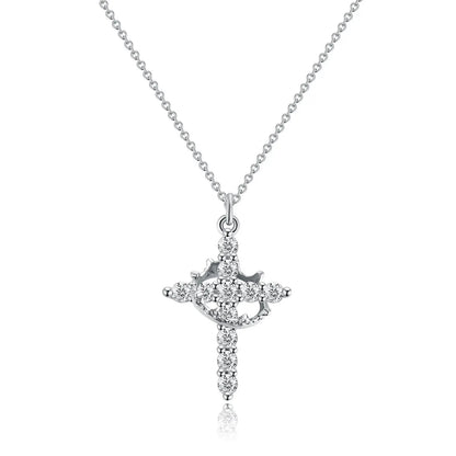 Sparkling Cross Choker Necklace