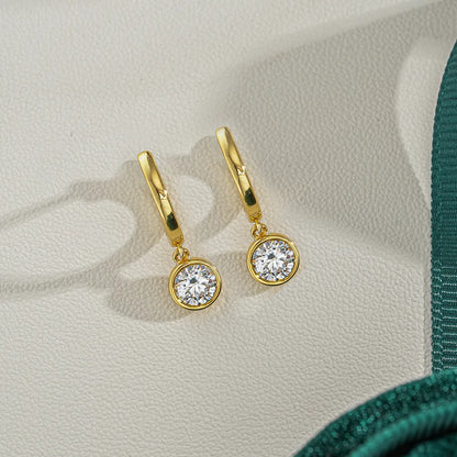Radiant Gold Moissanite Earrings