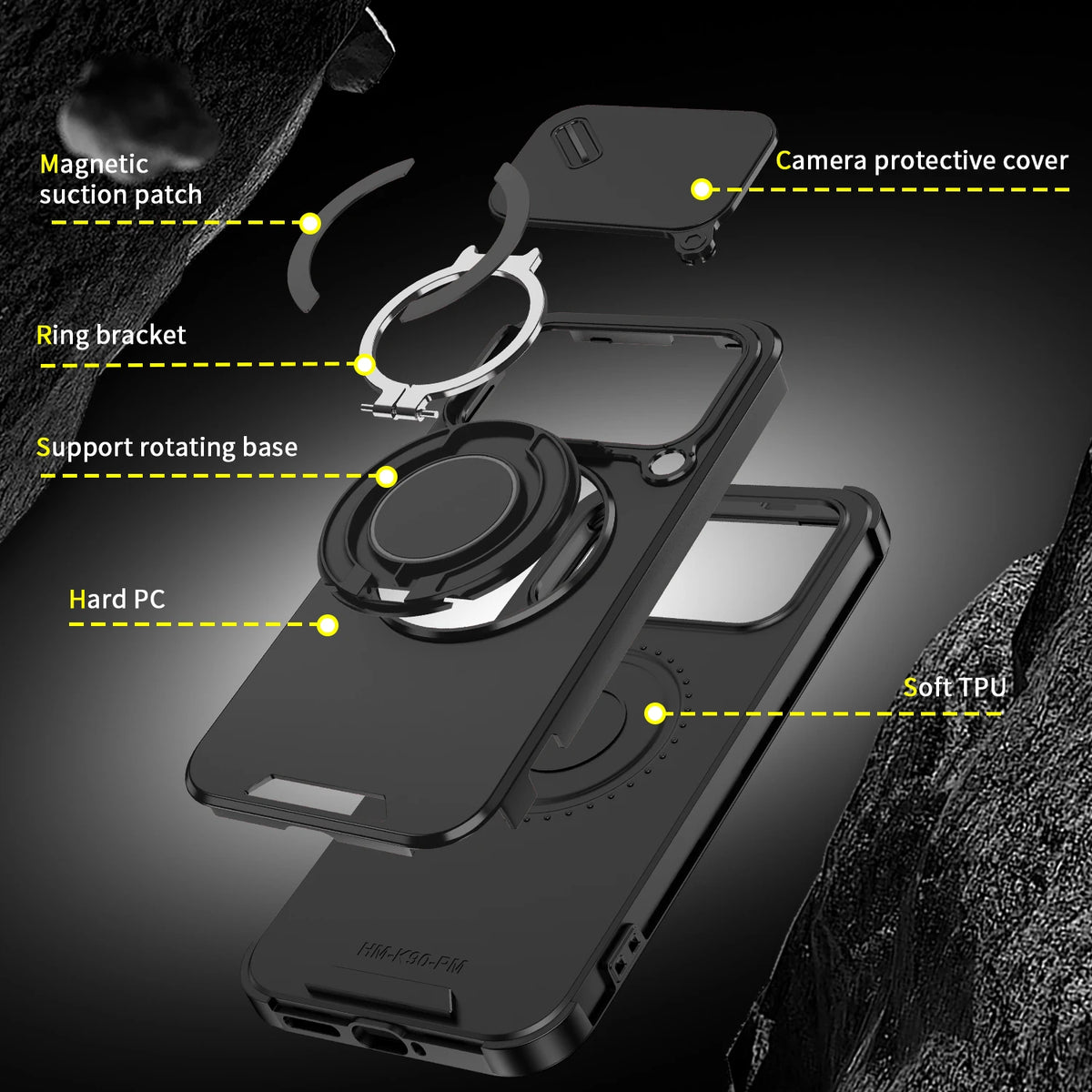 Funda magnética para teléfono MagGrip con anillo