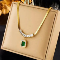 Golden Charm Necklace & Matching Ear Rings and Bracelets