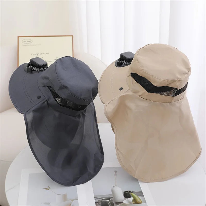 Outdoor Cooling Fan Hat