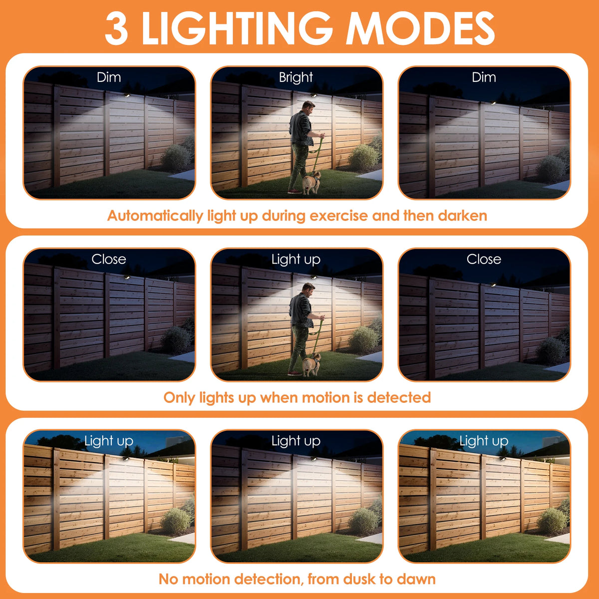 Luz solar de movimiento con clip