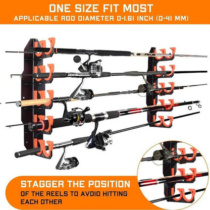 ProGrip Wall Fishing Rod Rack