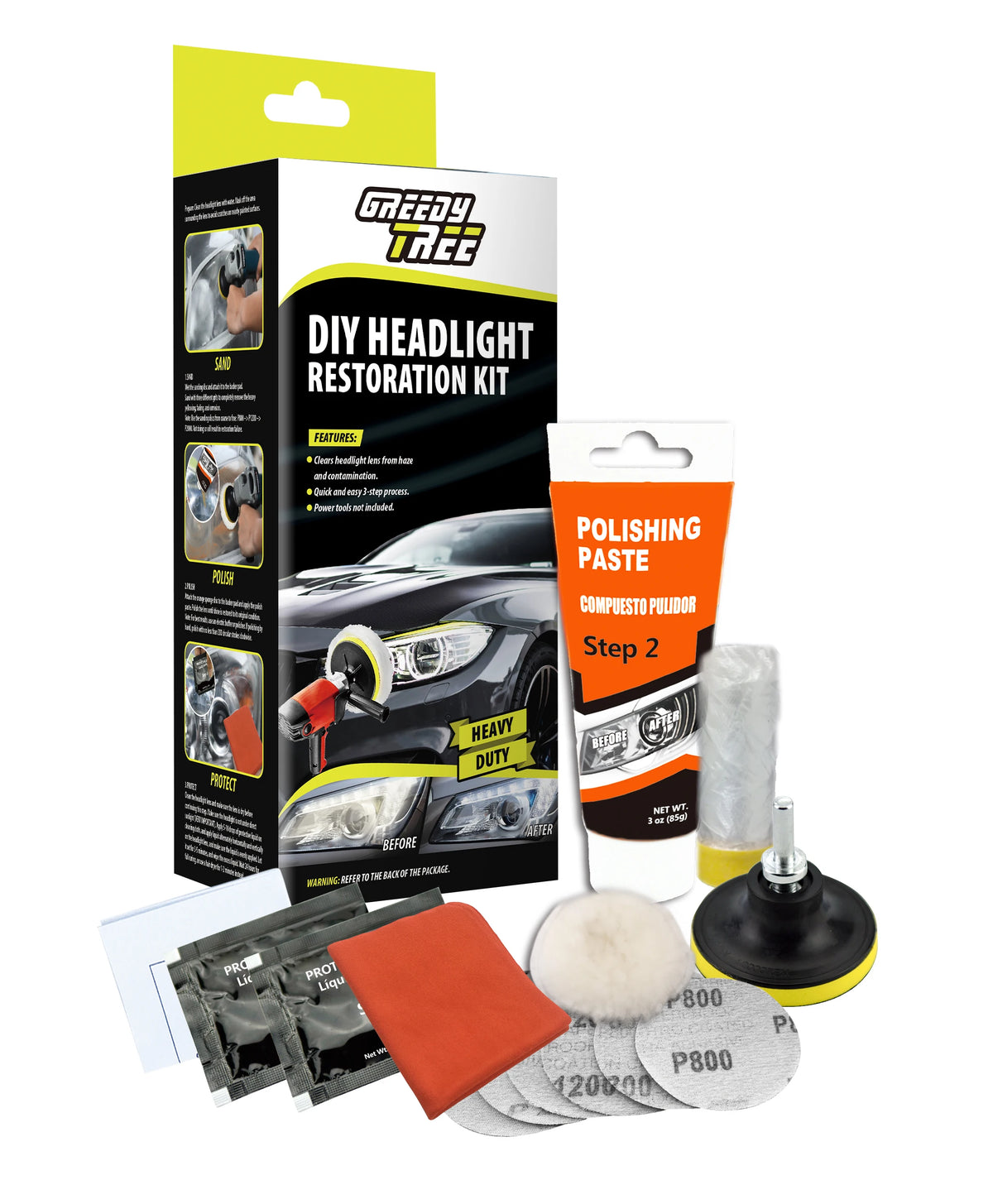 ClearGlow Car Headlight Renewal Kit