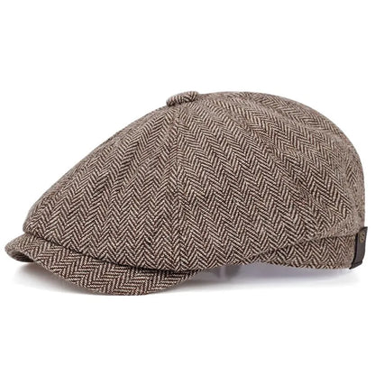 Classic Heritage Herringbone Flat Cap