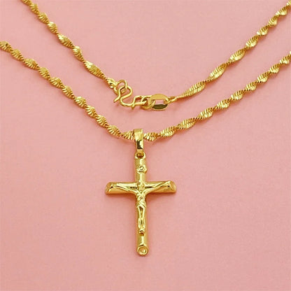 Elegant Gold Cross Necklace