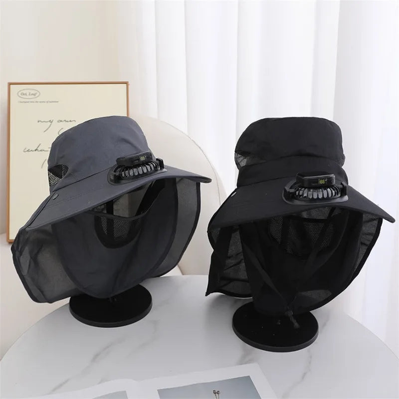 Outdoor Cooling Fan Hat