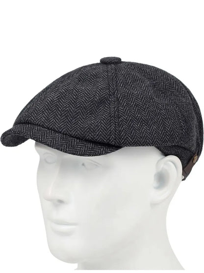 Classic Heritage Herringbone Flat Cap