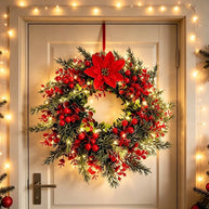 Evergreen Glow Holiday Wreath