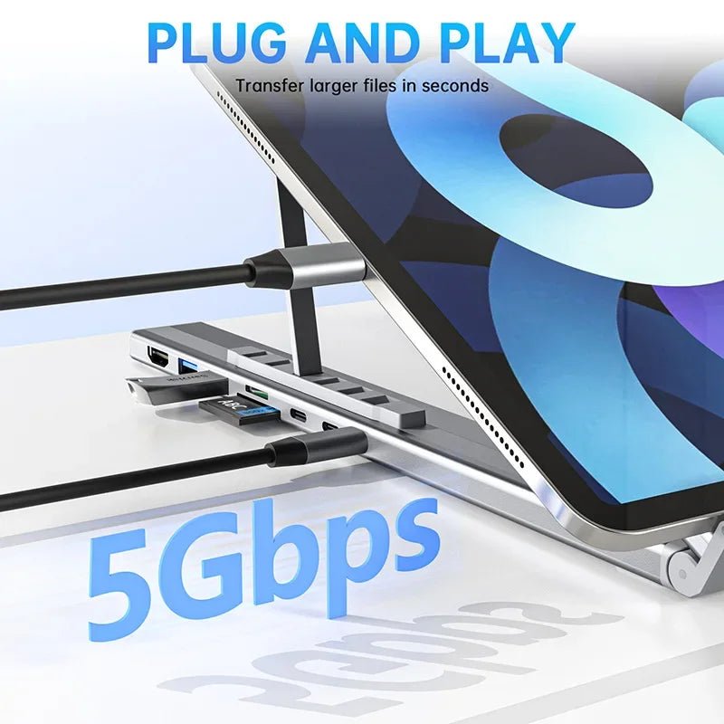 LiftDock™ 8-in-1 USB-C Stand Hub