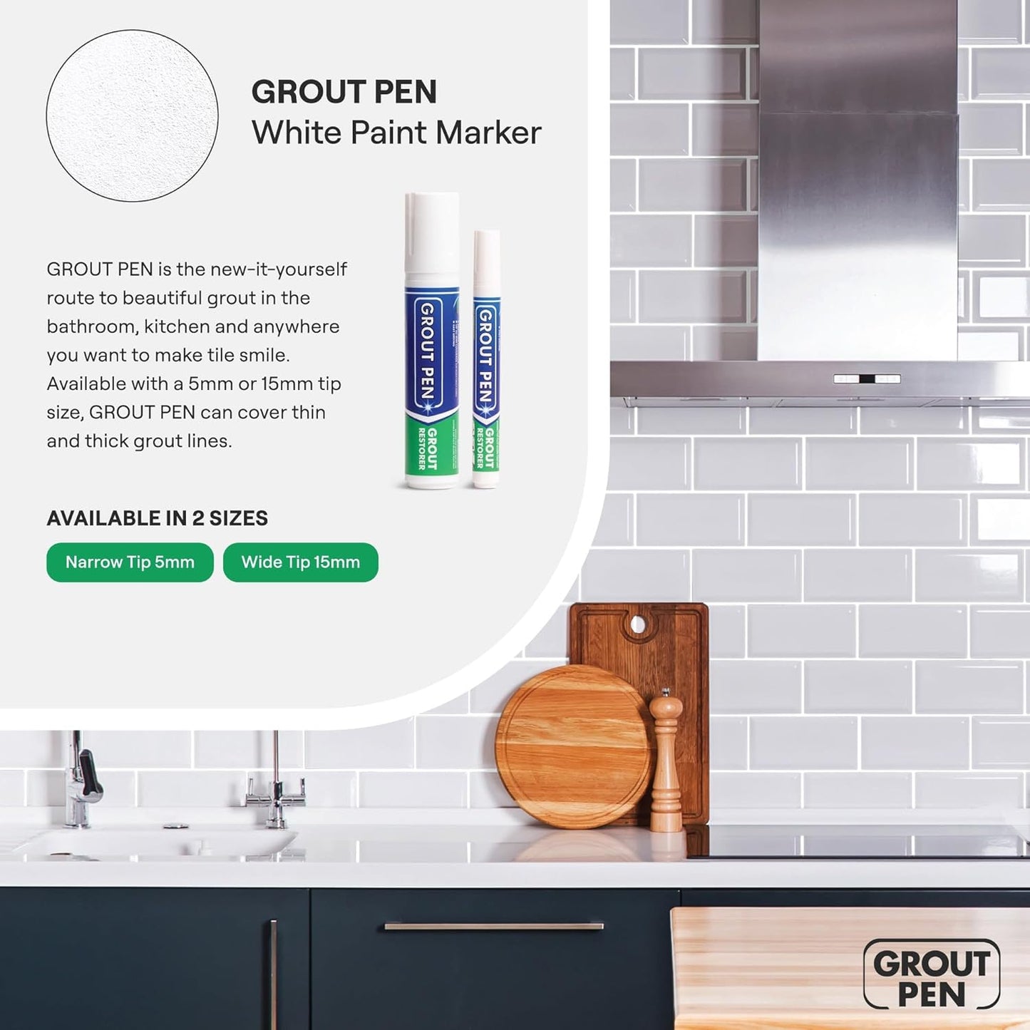 Grout Renew Pen Pro White