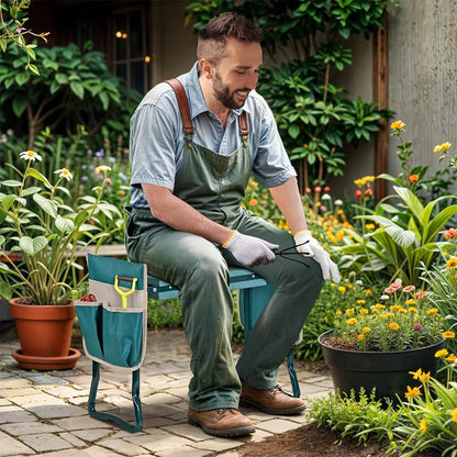 Asiento-banco portátil ComfortFold para jardinería de rodillas
