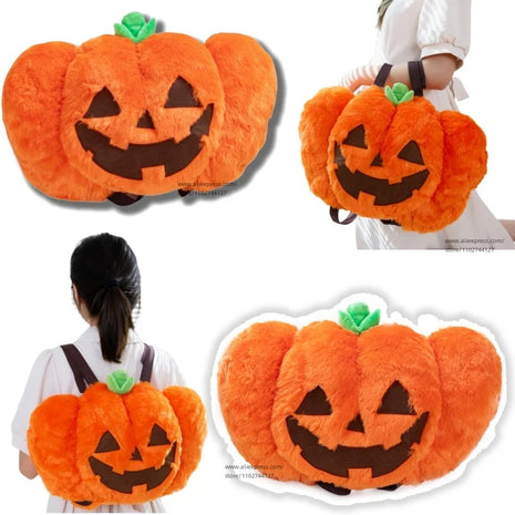 Mochila con golosinas de calabaza espeluznante