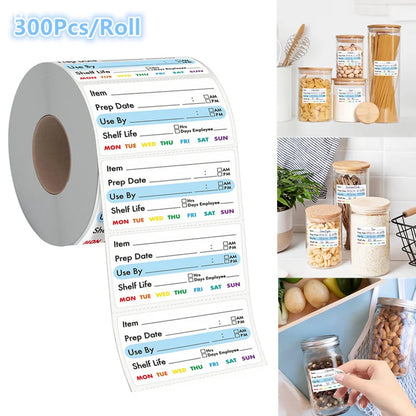 Kitchen Food Date Labels Roll