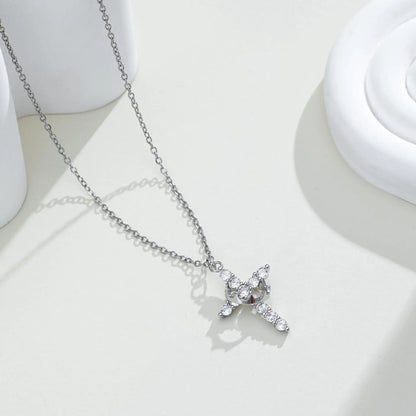 Sparkling Cross Choker Necklace