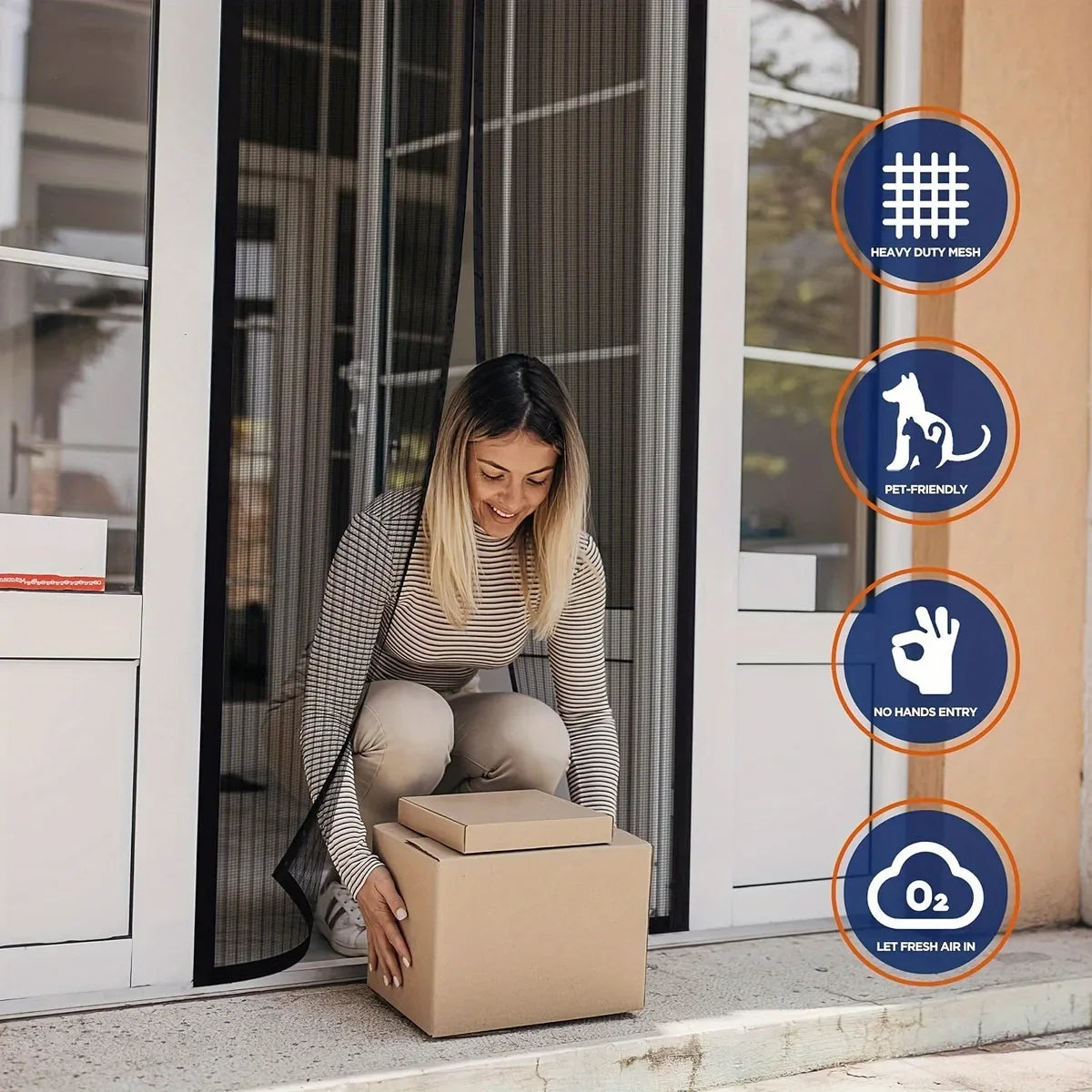 EasyFit Magnetic Mosquito Door Screen