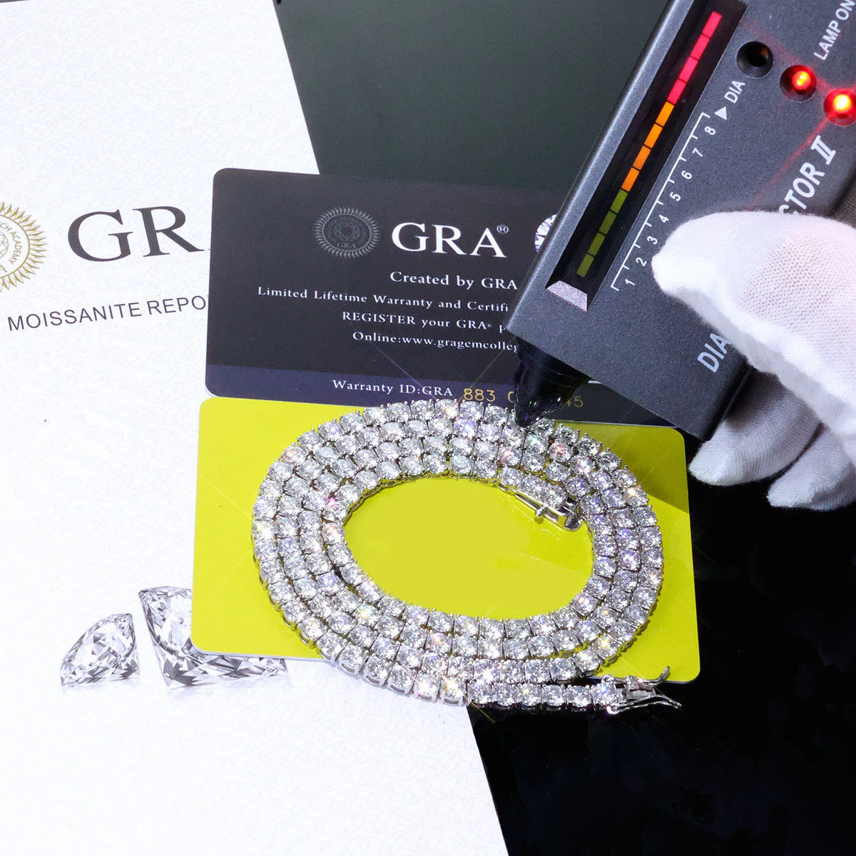 Cadena Glam con Moissanita Brillante