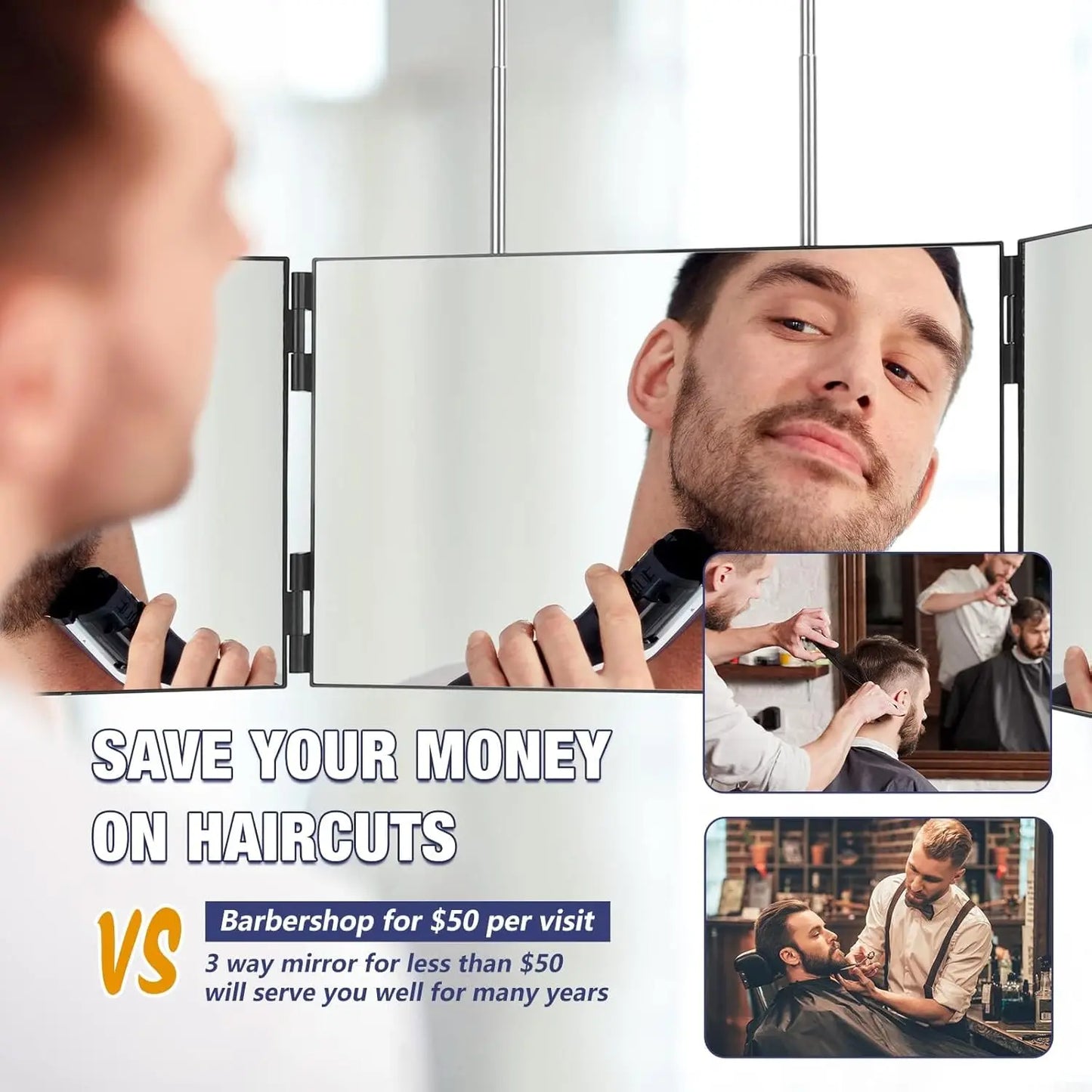 ProFold Trifold Travel Grooming Mirror