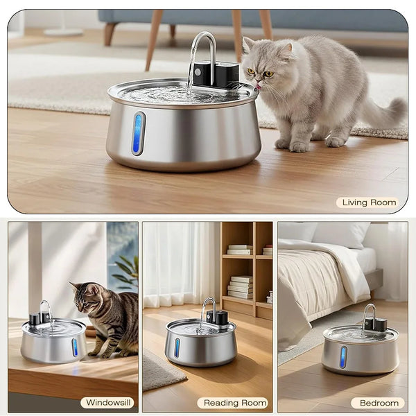 SteelFlow Pro Pet Water Fountain