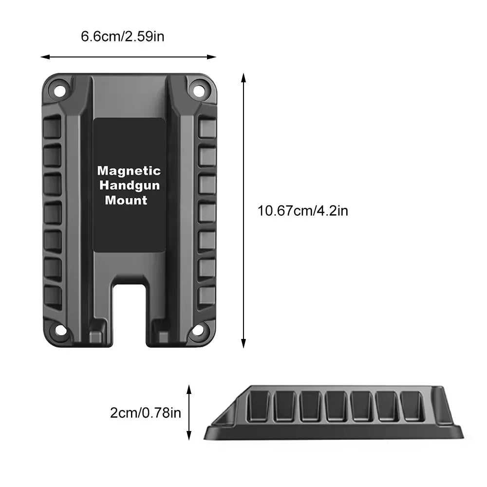 SafeHold Magnetic Mount — RubberGuard, Quick-Access Design