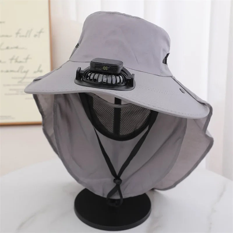 Outdoor Cooling Fan Hat
