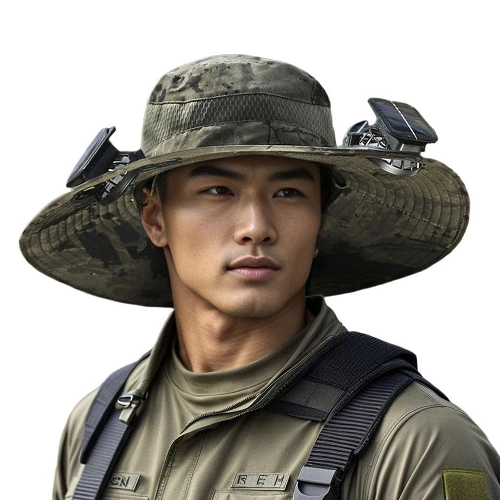 Gorra con Ventilador Solar