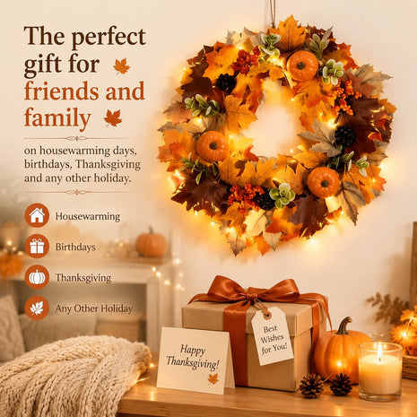 Autumn Harvest Front Door Wreath