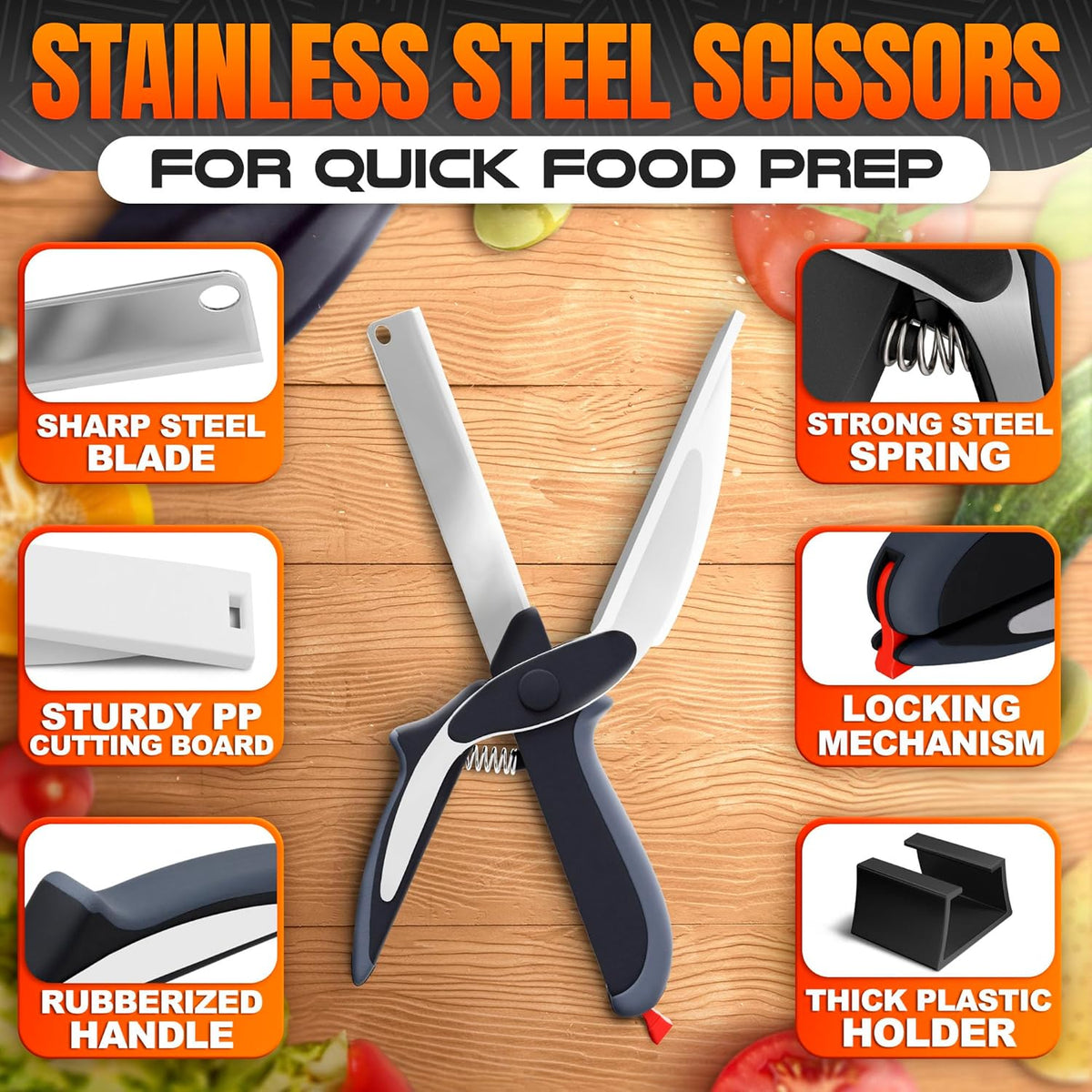 Tabla de cortar con tijeras Pro Kitchen
