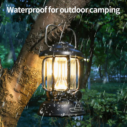 Linterna de camping recargable retro