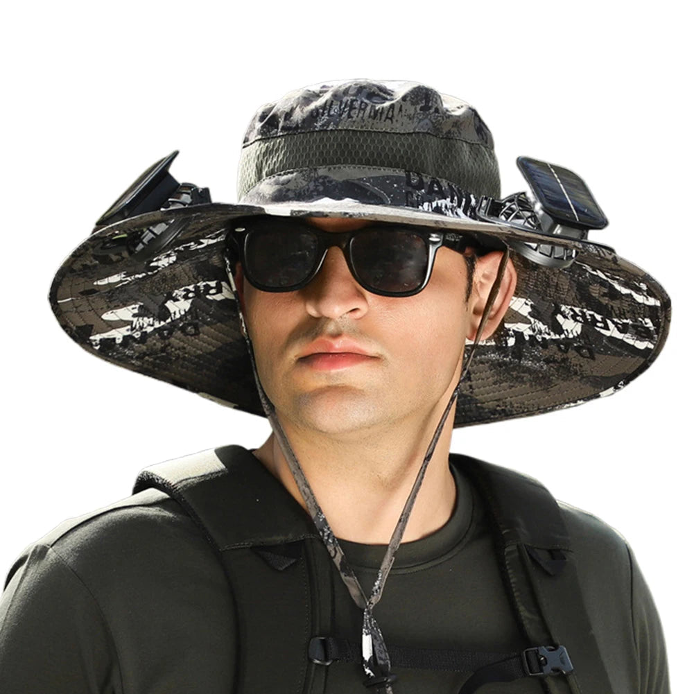 Gorra con Ventilador Solar