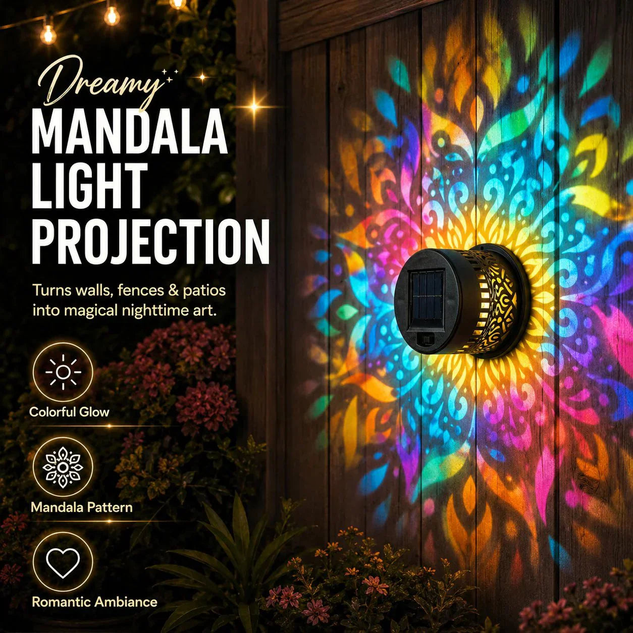 Solar Mandala Night Light