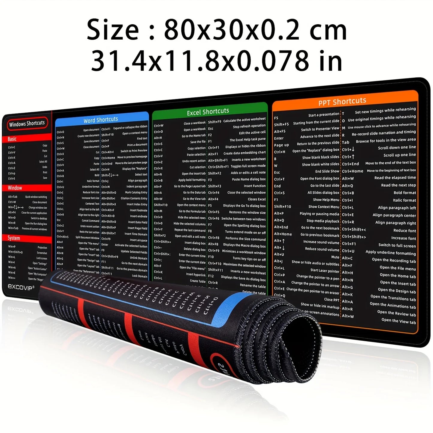 Windows & Word Shortcut Mouse Pad