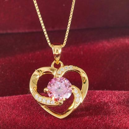 Sparkling Heart Moissanite Necklace