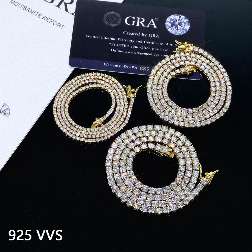 Cadena Glam con Moissanita Brillante