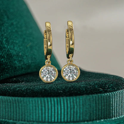 Radiant Gold Moissanite Earrings