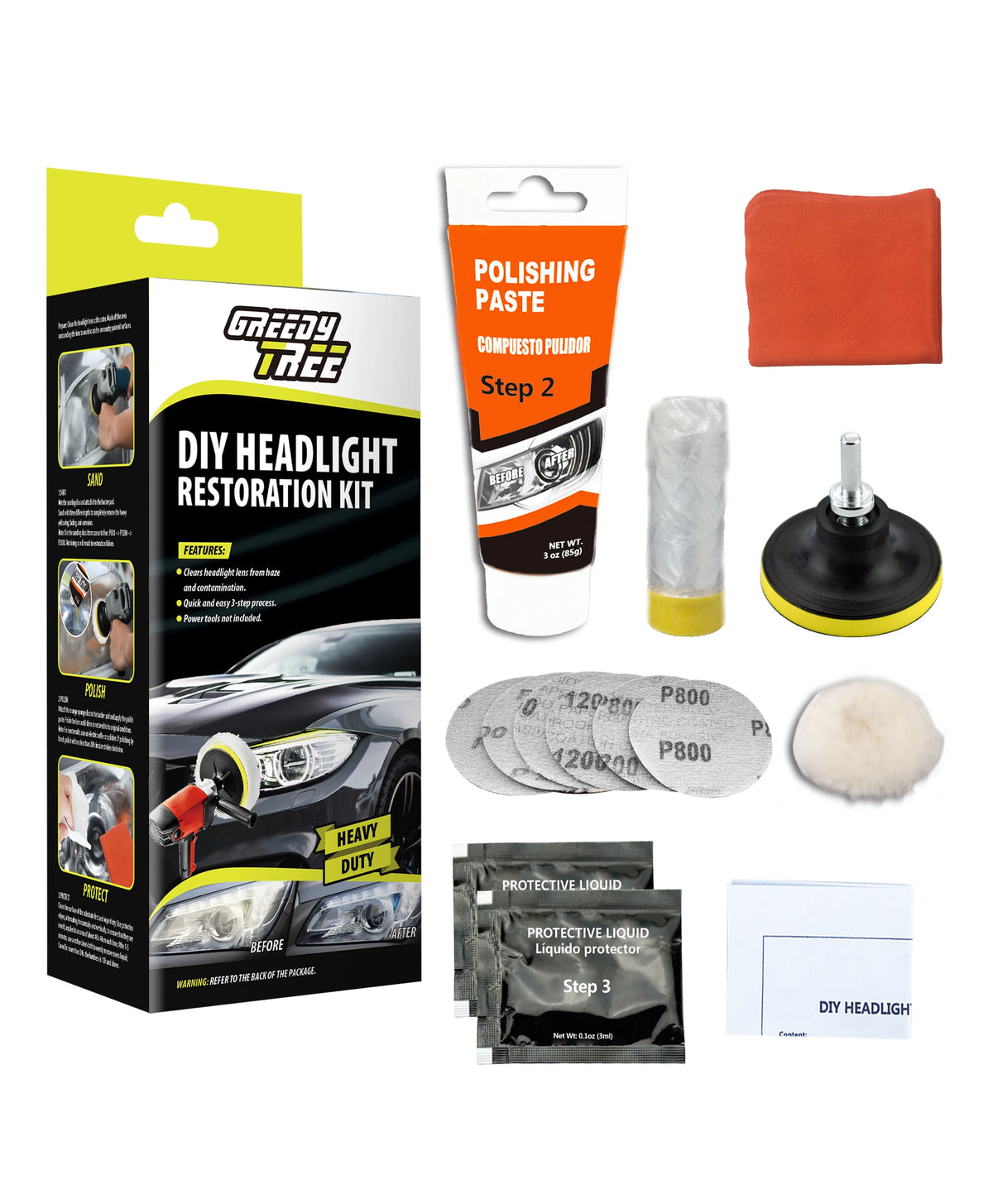 ClearGlow Car Headlight Renewal Kit