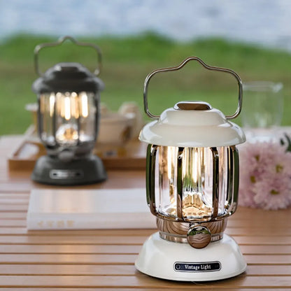 Linterna de camping recargable retro