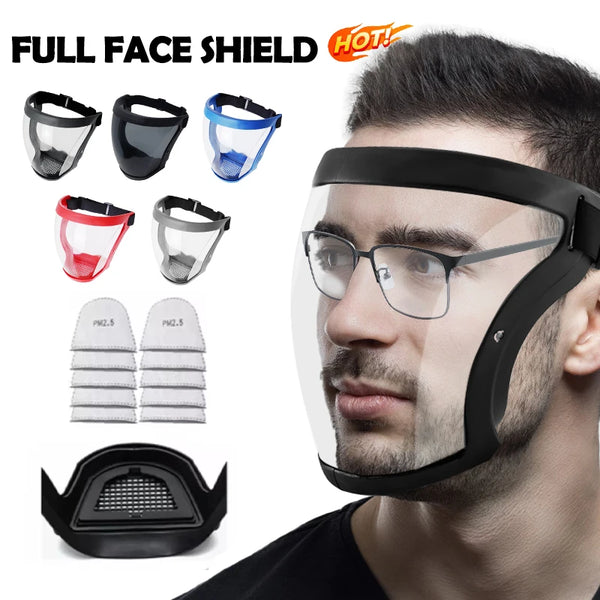 Protector facial de cocina transparente