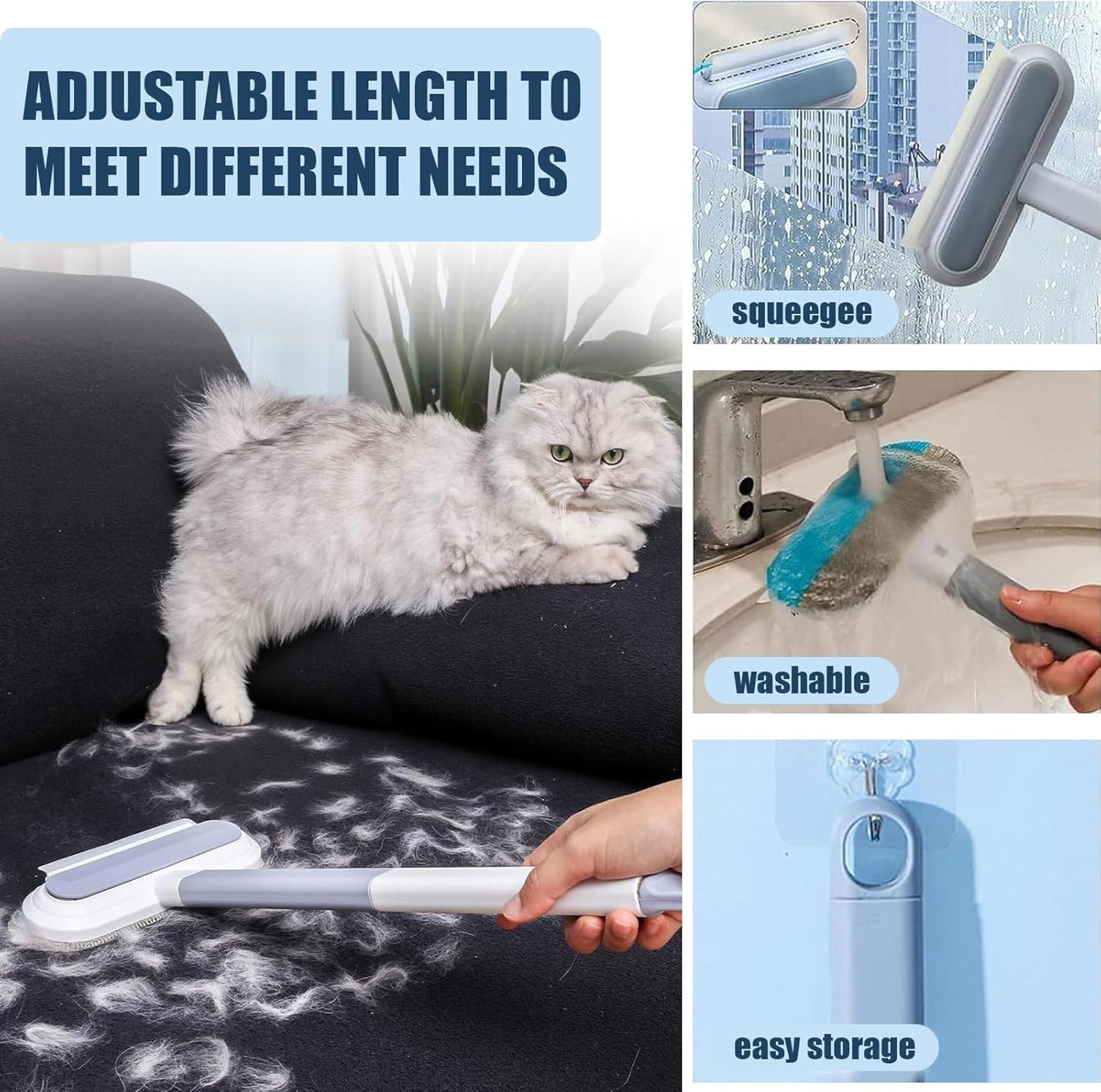 FurFree Long-Handle Hair Brush