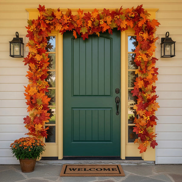 Autumn Glow Realistic Maple Leaf Garland