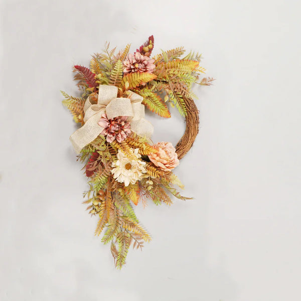 Autumn Harvest Cascade Front Wreath