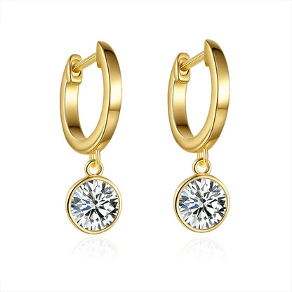 Radiant Gold Moissanite Earrings
