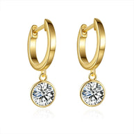 Radiant Gold Moissanite Earrings
