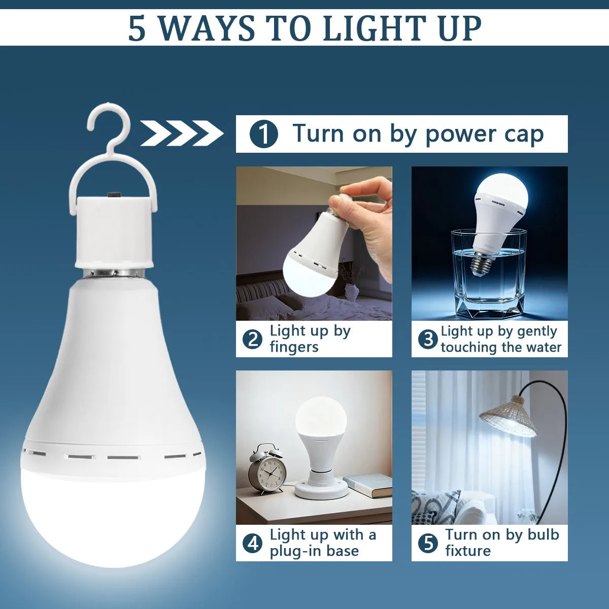 Bombilla LED inteligente de emergencia