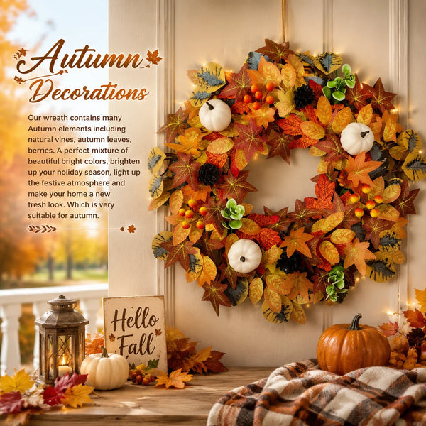 Autumn Harvest Front Door Wreath