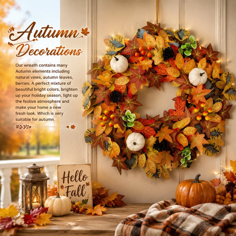 Autumn Harvest Front Door Wreath