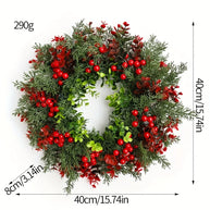 Festive Red Berry Door Wreath